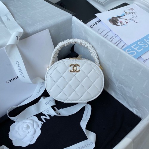 Chanel sac à main en cuir d'agneau AP27301 blanc