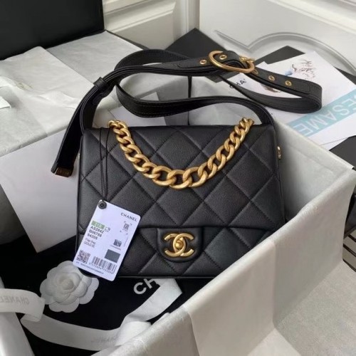 Chanel sac à bandoulière en cuir AS2842 noir