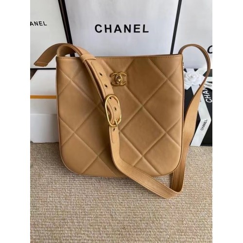 Chanel Sac à bandoulière en cuir AS2844 Abricot
