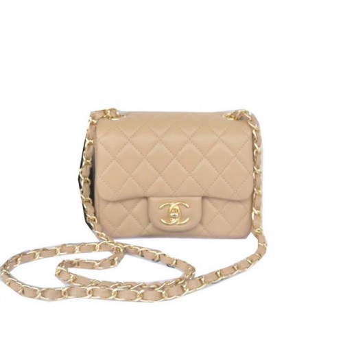 Chanel mini Classic Flap Bag Abricot Original Sheekskin CHA1115 Or