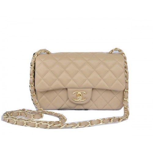 Chanel mini Classic Flap Bag Abricot Original Sheekskin CHA1116 Doré