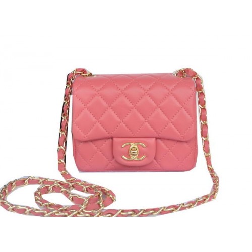 Chanel mini Classic Flap Bag Pink Original Sheekskin CHA1115 Or