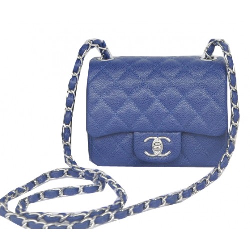 Chanel mini sac à rabat classique motif Royal Cannage 1115 argent