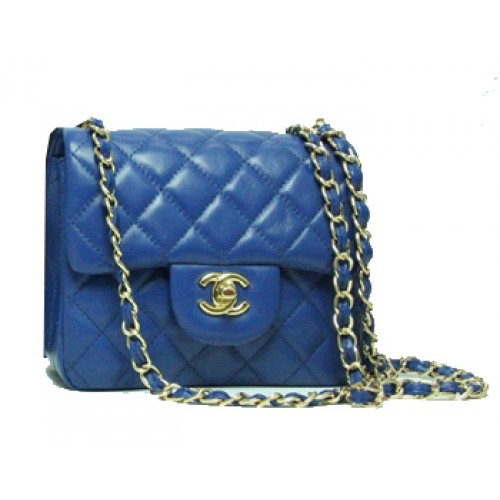 Chanel mini sac à rabat classique en cuir royal 1115 chaîne en or