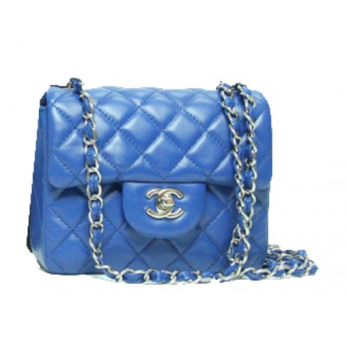 Chanel mini sac à rabat classique en cuir royal 1115 chaîne en argent