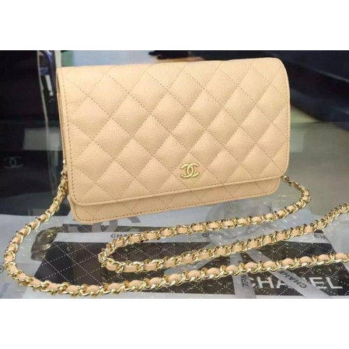 Chanel Mini Sac à Rabat Motif Cannage A8373 Abricot