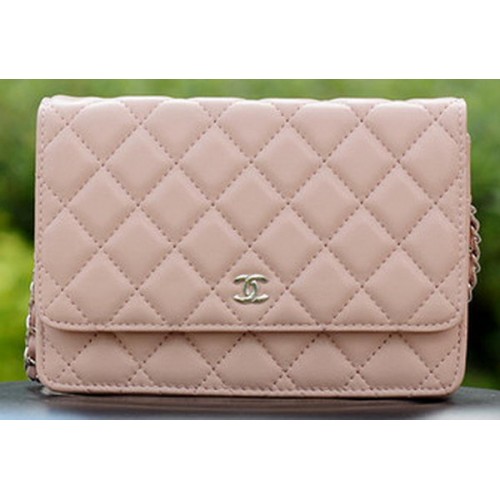 Chanel Mini Flap Sacs Rose En Cuir De Mouton A33814 Argent