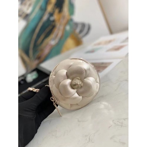 Chanel mini sac à bandoulière cuir d'origine 82121 or clair