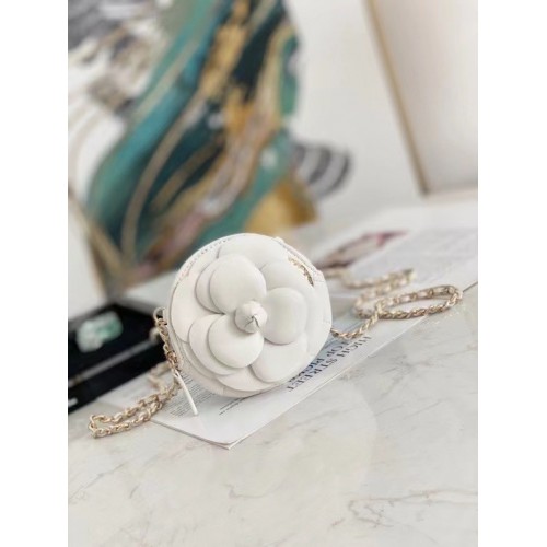 Chanel mini sac à bandoulière cuir d'origine 82121 blanc