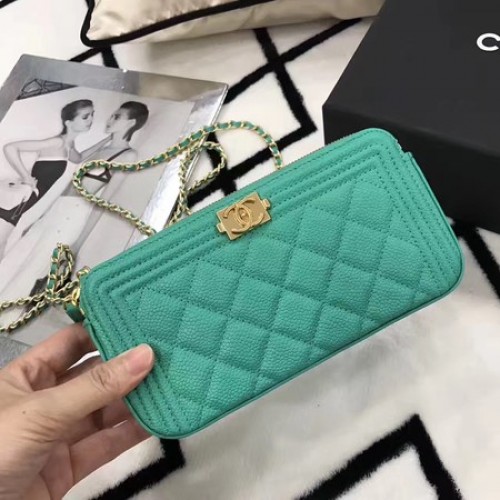 Chanel mini sac à bandoulière motif cannage A94452 vert