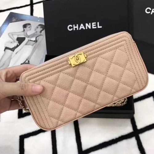 Chanel mini sac à bandoulière motif cannage A94452 rose clair
