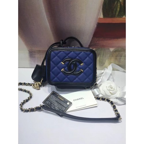 Chanel mini Vanity Case Original A93342 bleu