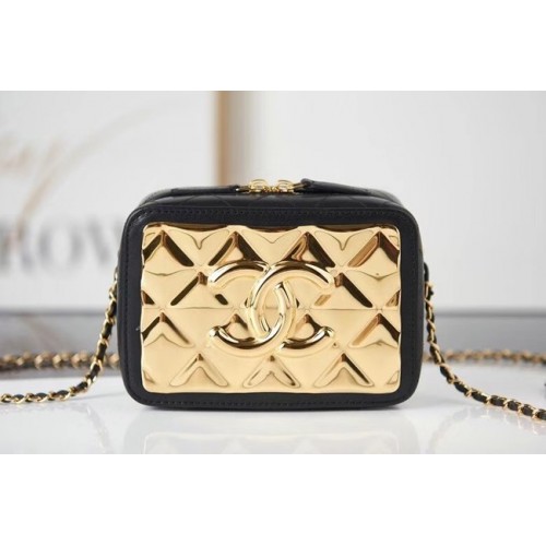 Chanel mini sac à bandoulière en cuir AP2393 noir