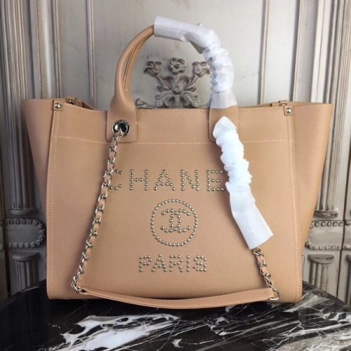 Chanel original sac fourre-tout en cuir de veau 78900 abricot