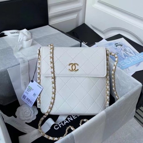 Chanel petit sac hobo AS2543 AS2542 blanc