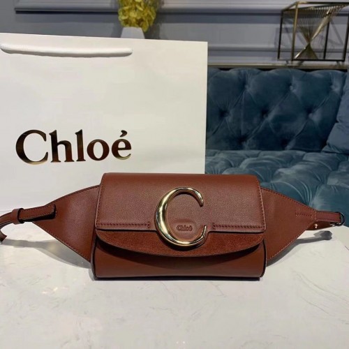 Chloe Original Sac ceinture en cuir 3S036 marron