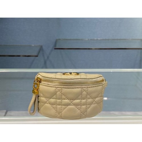 PORTE-MONNAIE AMOVIBLE DIOR CARO DEMI-LUNE S5033U Beige