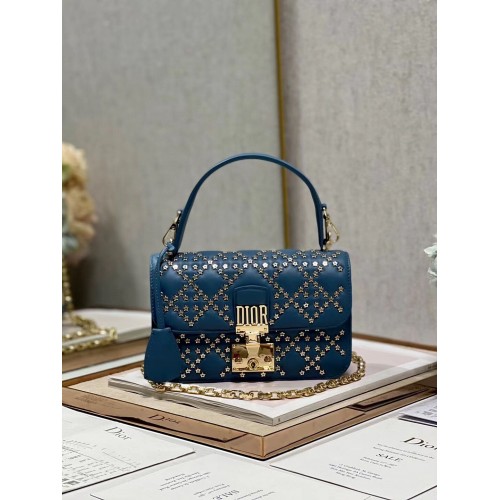SAC DIOR Lucky Star Agneau Cannage C2628 bleu