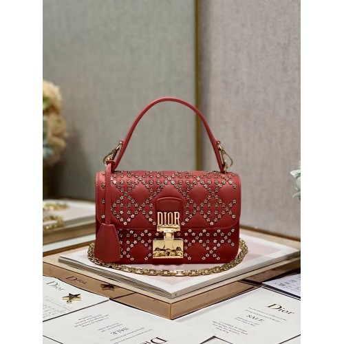SAC DIOR Lucky Star Agneau Cannage C2628 rouge