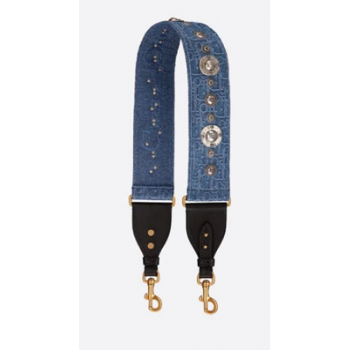 BRACELET DIOR BLEU DIOR OBLIQUE ENTIÈREMENT BRODÉ M928