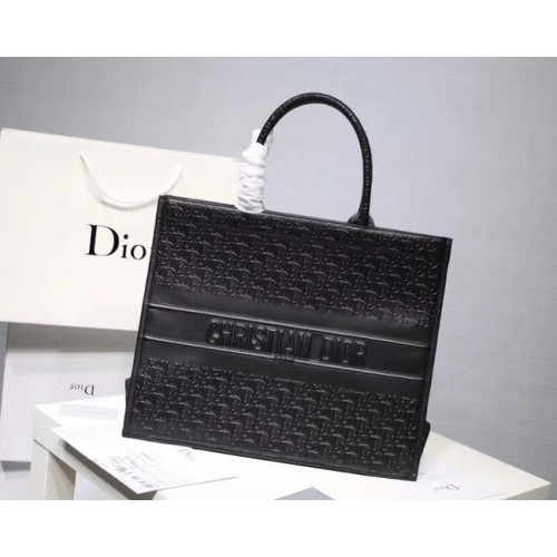 SAC DIOR BOOK TOTE BAG EN CUIR DE VEAU MULTICOLORE M1286 noir