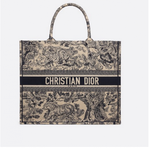 DIOR BOOK TOTE BAG TOILE DE JOUY M1286ZT blanc cassé