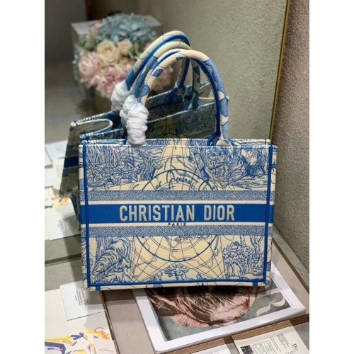 SAC EN TOILE BRODÉE DIOR BOOK TOTE C1286-9