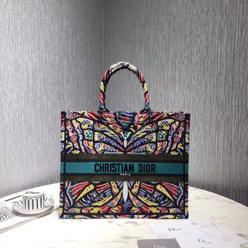 DIOR BOOK TOTE SAC EN TOILE BRODÉE M1287-7