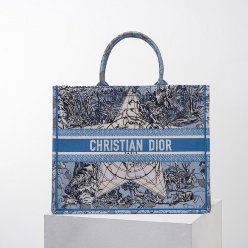 DIOR BOOK TOTE Broderie C1286-24 bleu