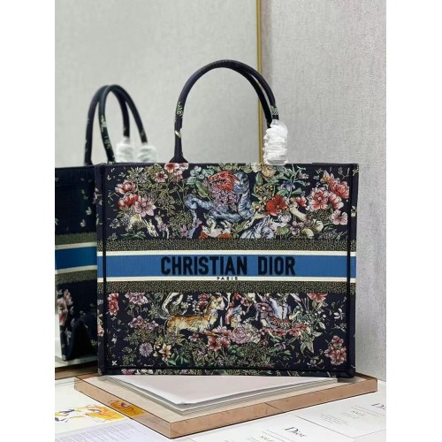 DIOR BOOK TOTE Broderie C1286-29 noir
