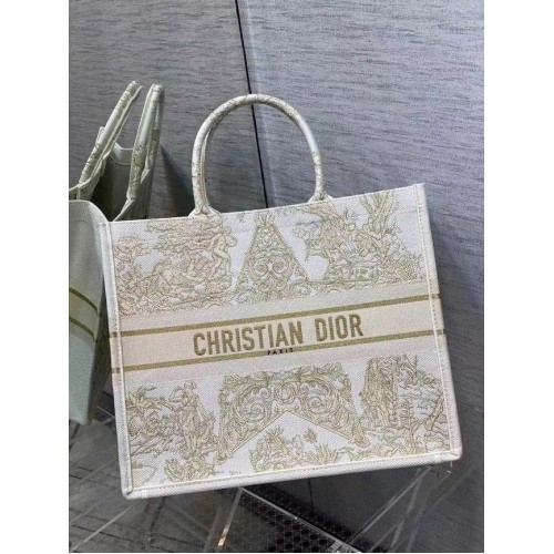 DIOR BOOK TOTE Broderie C1286-7 crème