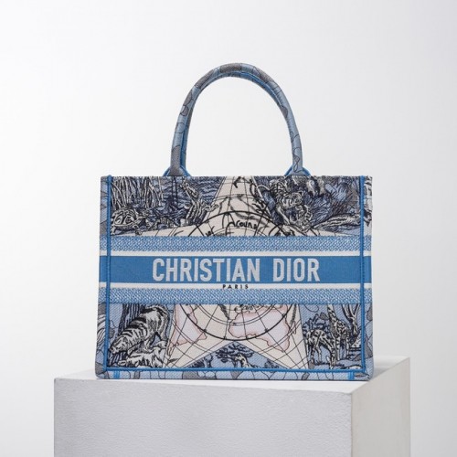 DIOR BOOK TOTE Broderie C1287-23 bleu