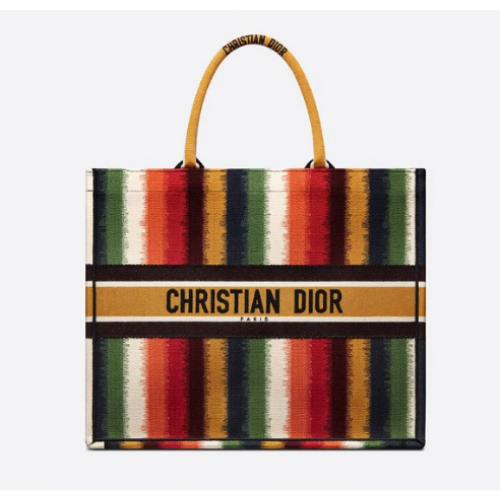 DIOR BOOK TOTE Broderie D-Stripes Multicolore M1286Z
