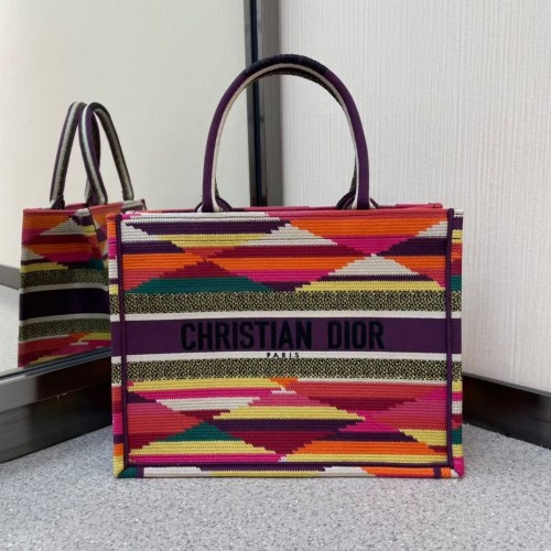 DIOR BOOK TOTE Broderie D-Stripes Multicolore M1287Z