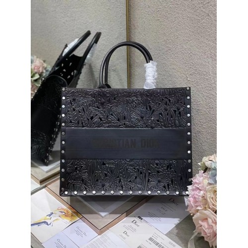 DIOR BOOK TOTE Broderie Multicolore M1297ZR-16 NOIR