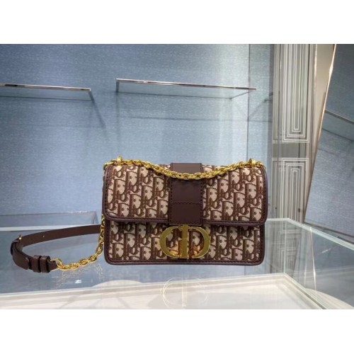 DIOR BOOK TOTE PETIT Oblique Brodé C9008 Marron