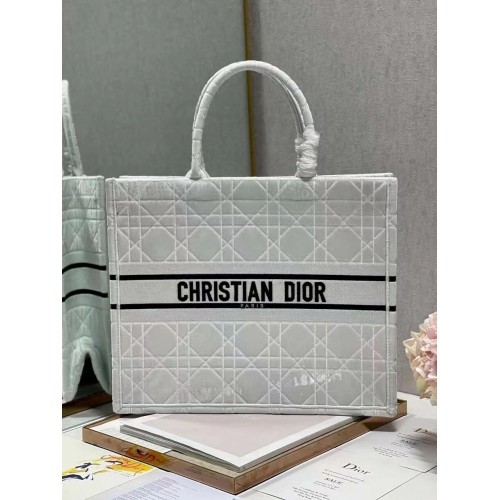 DIOR BOOK TOTE Velours C1286-2 blanc
