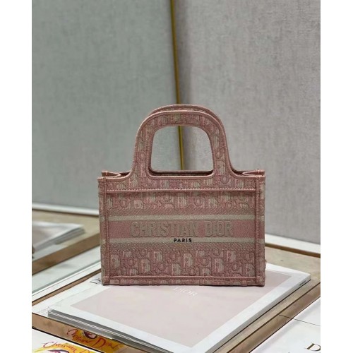 DIOR BOOK mini TOTE Broderie C1783-2 rose