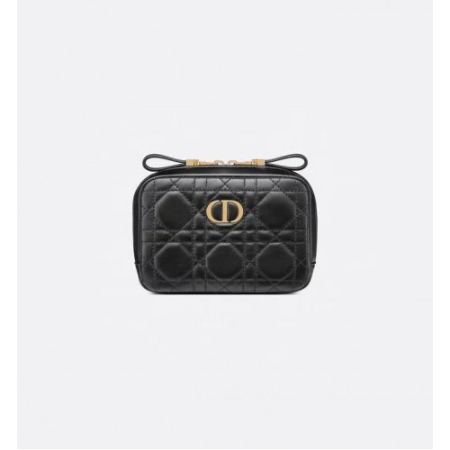 DIOR Cuir de veau souple Cannage noir C2171