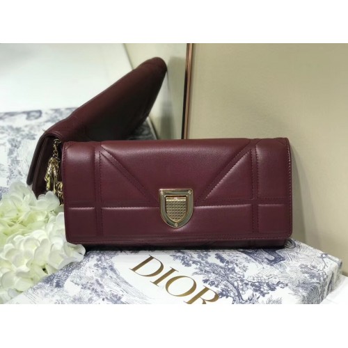 DIOR POCHETTE métal doré C1040A Bordeaux