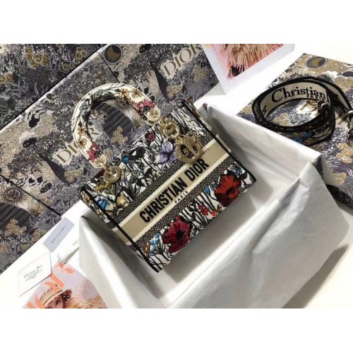 DIOR MEDIUM Broderie Mille Fleurs Multicolore M0565OR