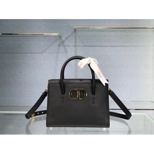 DIOR MEDIUM ST HONORE TOTE Cuir de veau grainé M9321UMBA noir
