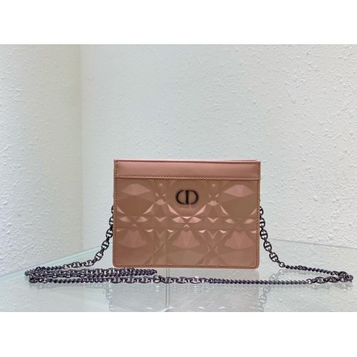 DIOR MINI SAC BOBBY Cannage Cuir de veau C2806 rose