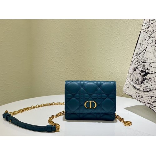 DIOR MINI BOBBY BAG Agneau Cannage Dégradé C0952 bleu