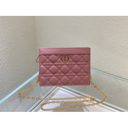 DIOR MINI BOBBY BAG Agneau Cannage Dégradé C4106 rose