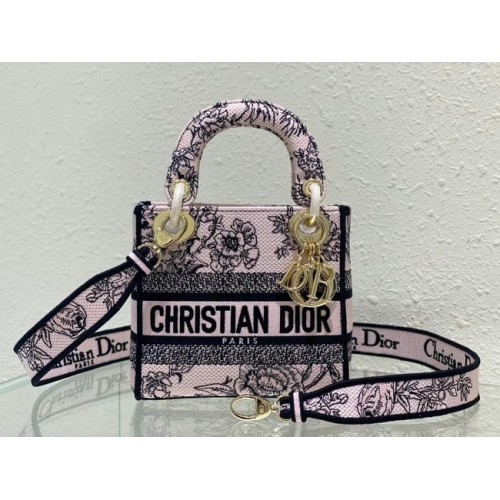 SAC DIOR MINI LADY D-LITE Broderie M0500BZ-3