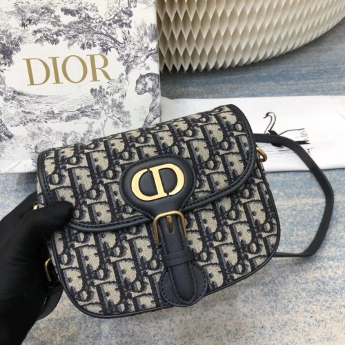 SAC BOBBY DIOR MOYEN C0268 BLEU Jacquard Dior Oblique Bleu M9319