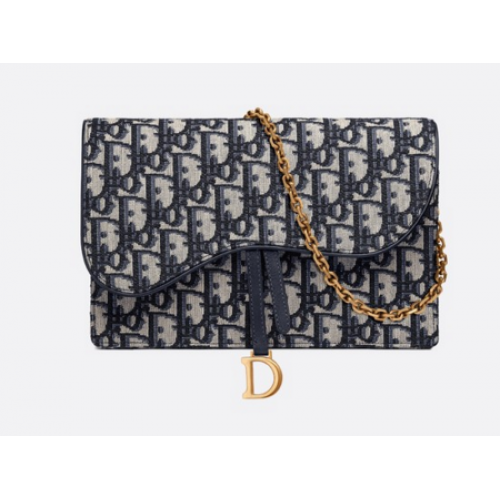 DIOR OBLIQUE POCHETTE-SELLE S5620C noir
