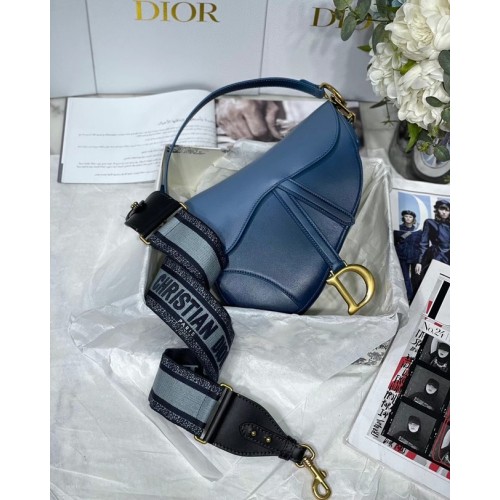 DIOR SADDLE BAG Gradient Calfskin M0446C bleu &Bandoulière