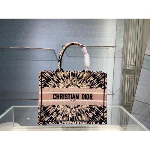 DIOR SMALL DIOR BOOK TOTE Cravate Multicolore Broderie Dior C1296-2